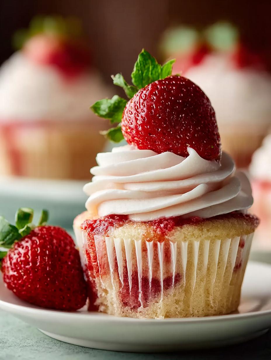 Fresh Strawberry Cupcakes Delightful