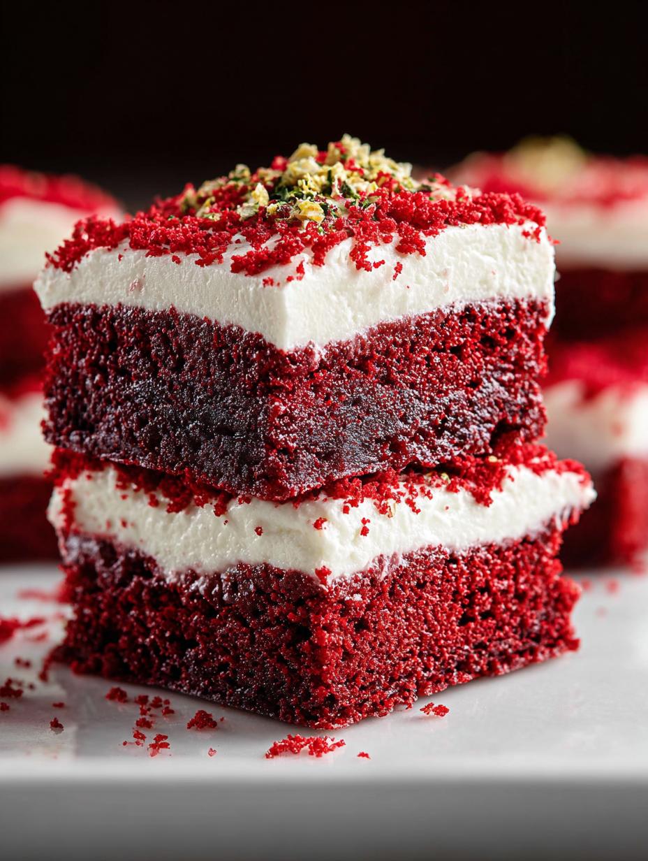 Frosted Red Velvet Bars