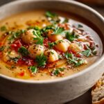 Garlic Chickpea Soup For