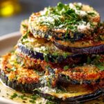 Garlic Parmesan Baked Eggplant