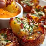 Garlic Parmesan Smashed Potatoes