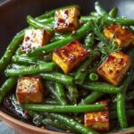 Garlicky Green Beans Tofu