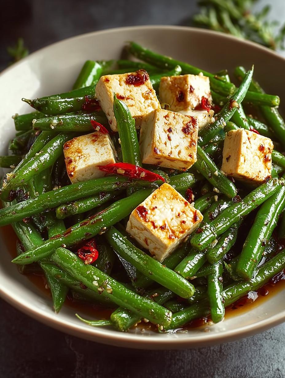 Delicious Garlicky Green Beans Tofu for a Healthy Meal - Garlicky Green Beans Tofu - additional detail