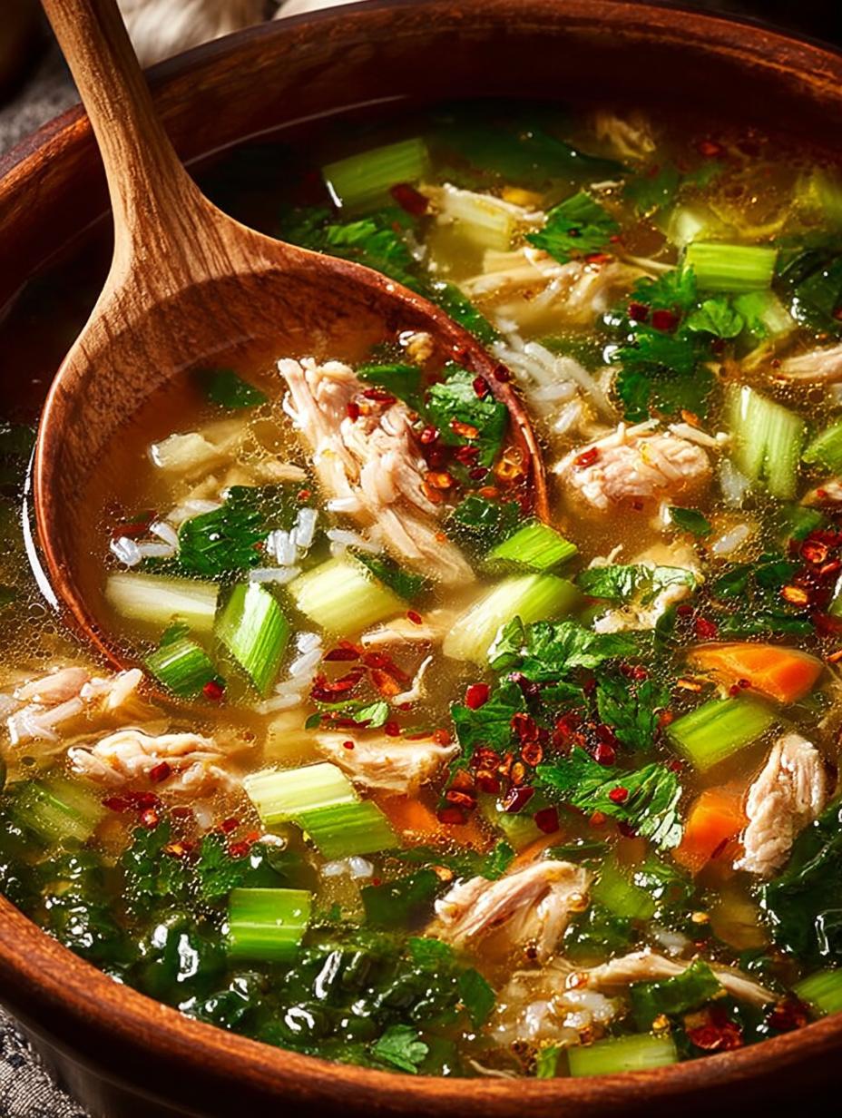 Ginger Chicken Rice Soup