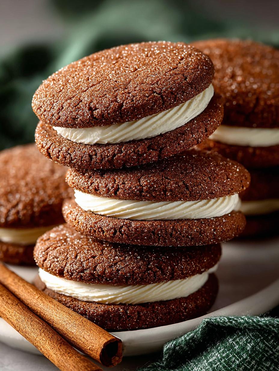 Delicious Ginger Molasses Sandwich Cookies Recipe - Ginger Molasses Sandwich Cookies - additional detail