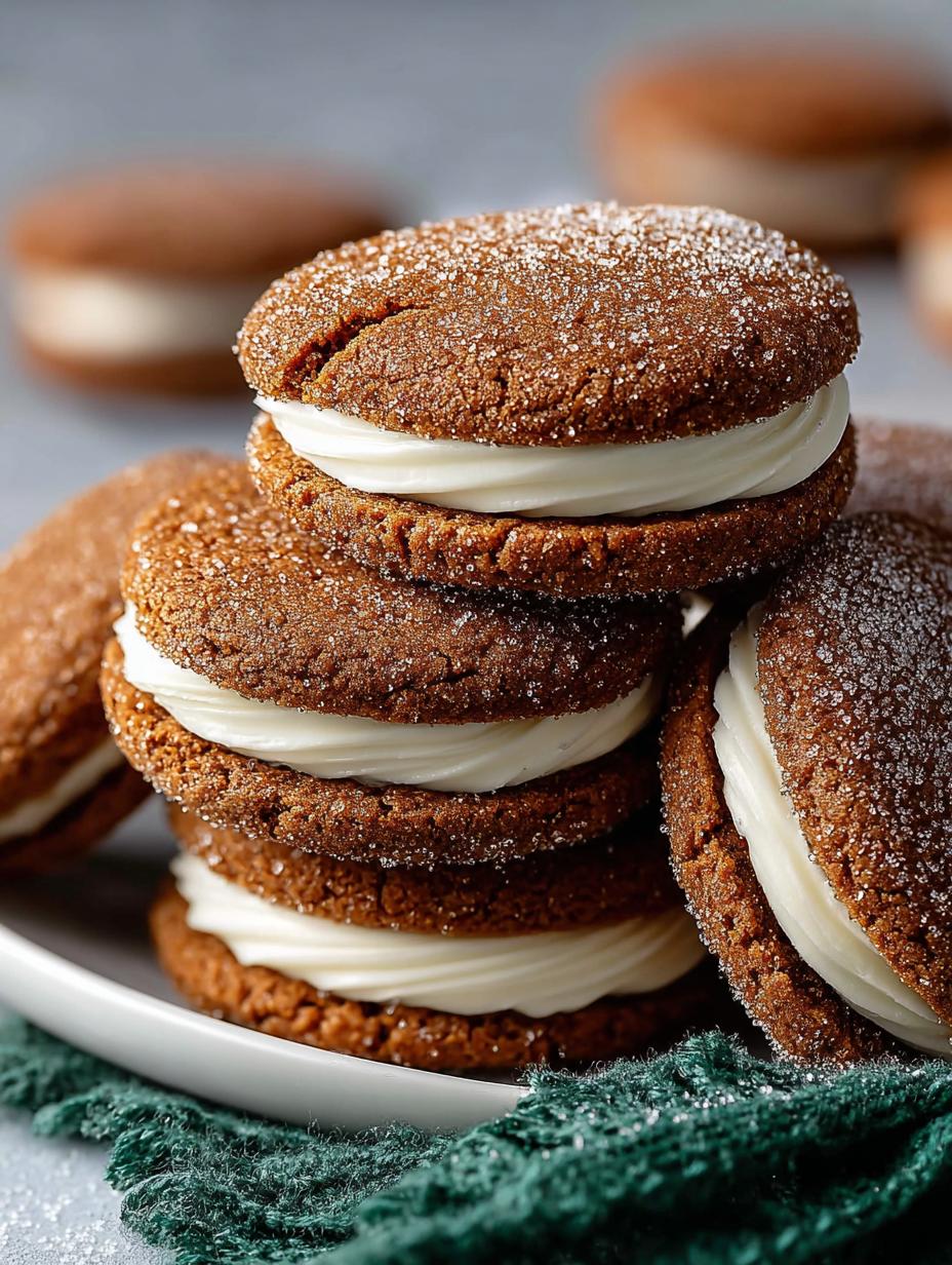 Ginger Molasses Sandwich Cookies