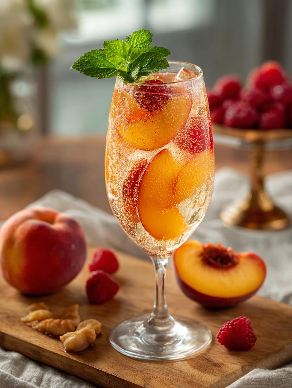Ginger Peach Sparkler Mocktail: 5 Minutes to Refreshing Bliss 4 Ginger Peach Sparkler Mocktail: 5 Minutes to Refreshing Bliss - Ginger Peach Sparkler Mocktail - main visual representation