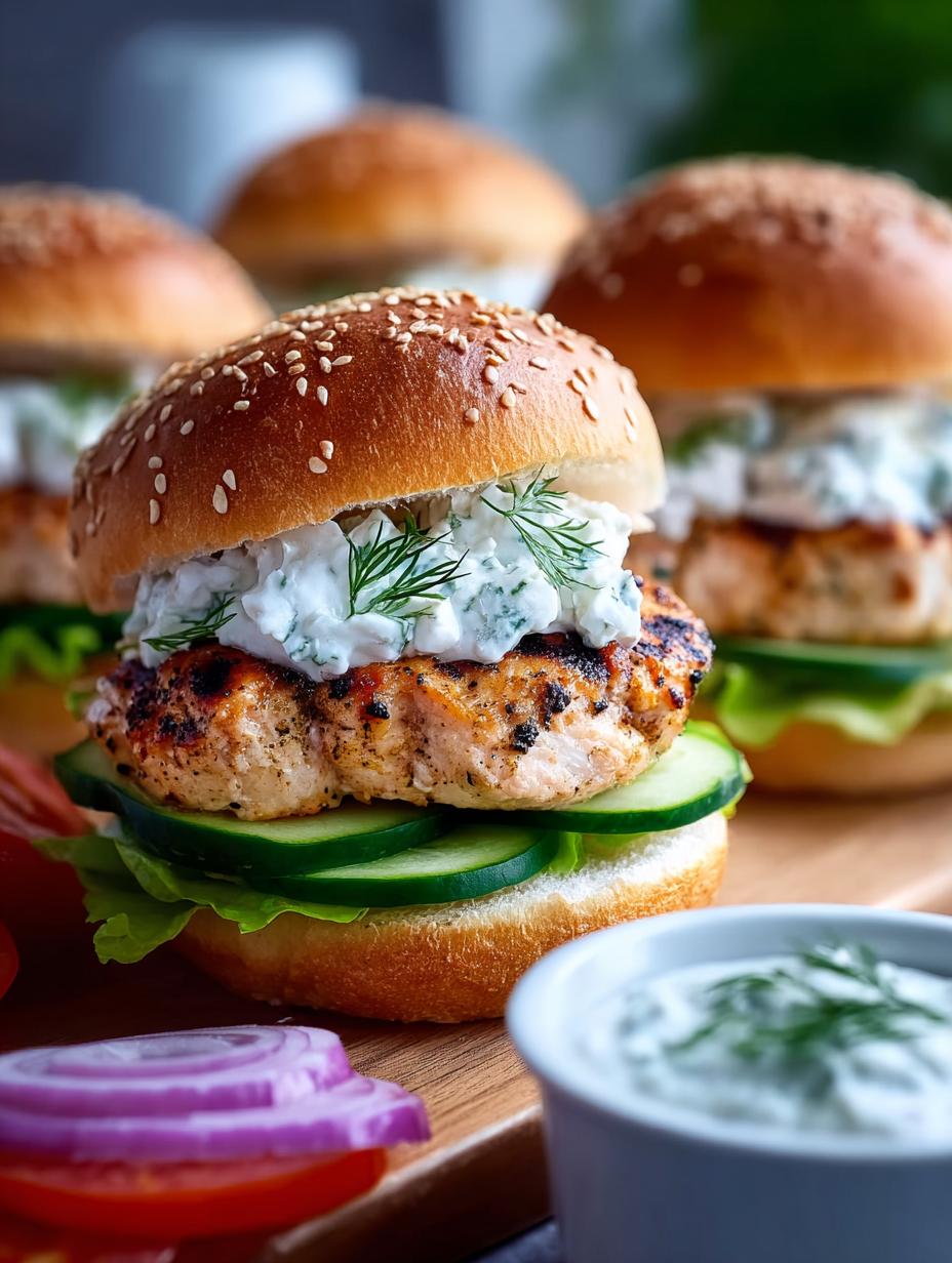 Greek Chicken Burgers with Tzatziki: 10 Reasons to Love Them - Greek Chicken Burgers with - additional detail