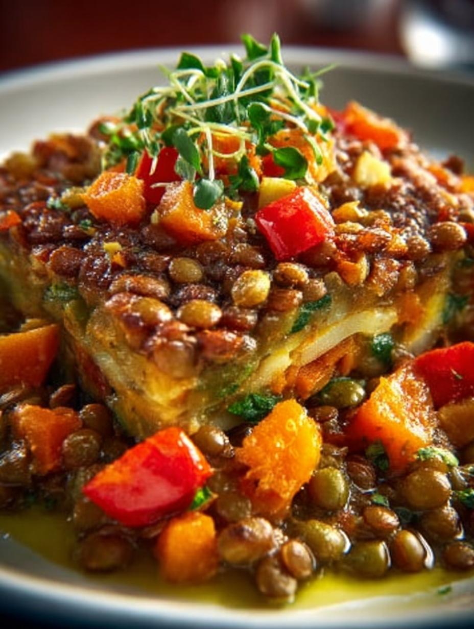 Green Lentil Vegetable Casserole