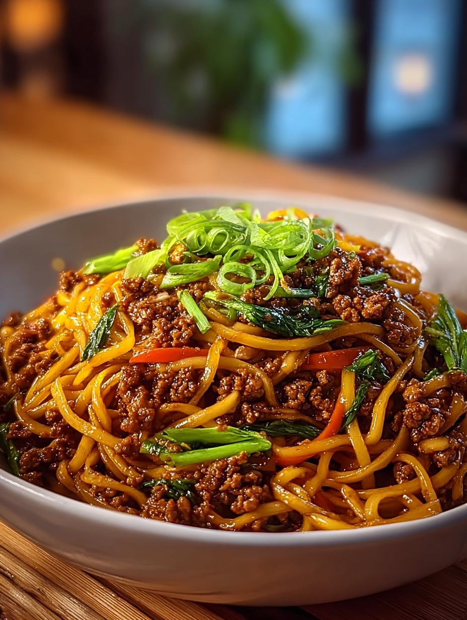 Ground Beef Mongolian Noodles: 5 Quick Steps to Delight 4 Ground Beef Mongolian Noodles: 5 Quick Steps to Delight - Ground Beef Mongolian Noodles - main visual representation