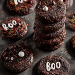 Halloween Chocolate Monster Cookies