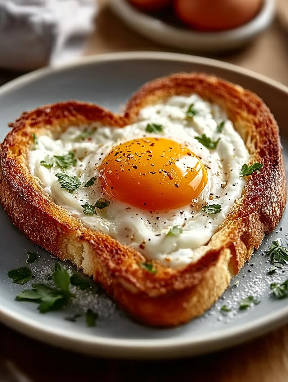 Heart Egg Hole Toast: 5 Romantic Breakfast Ideas 5 Heart Egg Hole Toast: 5 Romantic Breakfast Ideas - Heart Egg Hole Toast - additional detail