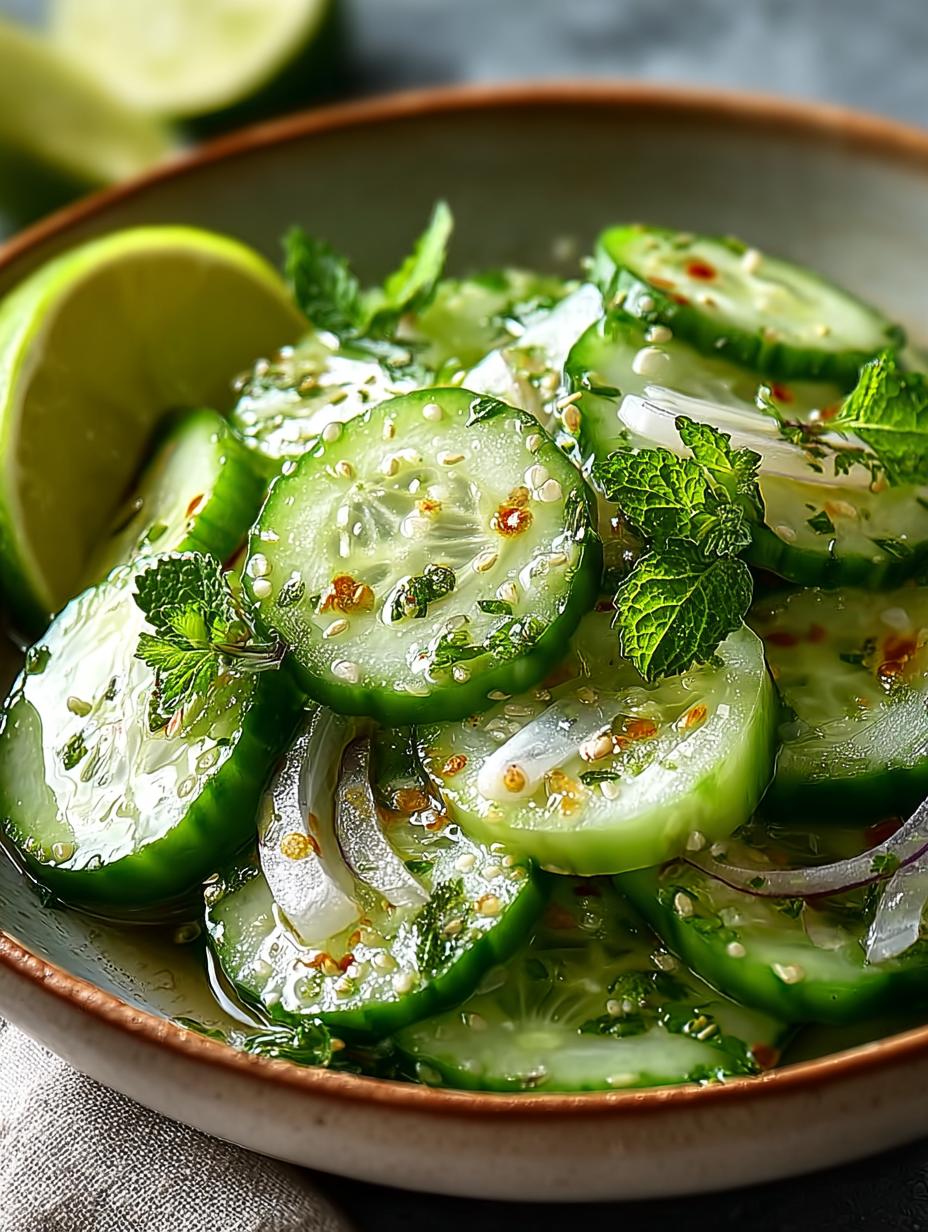 Honey Lime Cucumber Salad: 5 Steps to Refreshing Delight 4 Honey Lime Cucumber Salad: 5 Steps to Refreshing Delight - Honey Lime Cucumber Salad - main visual representation