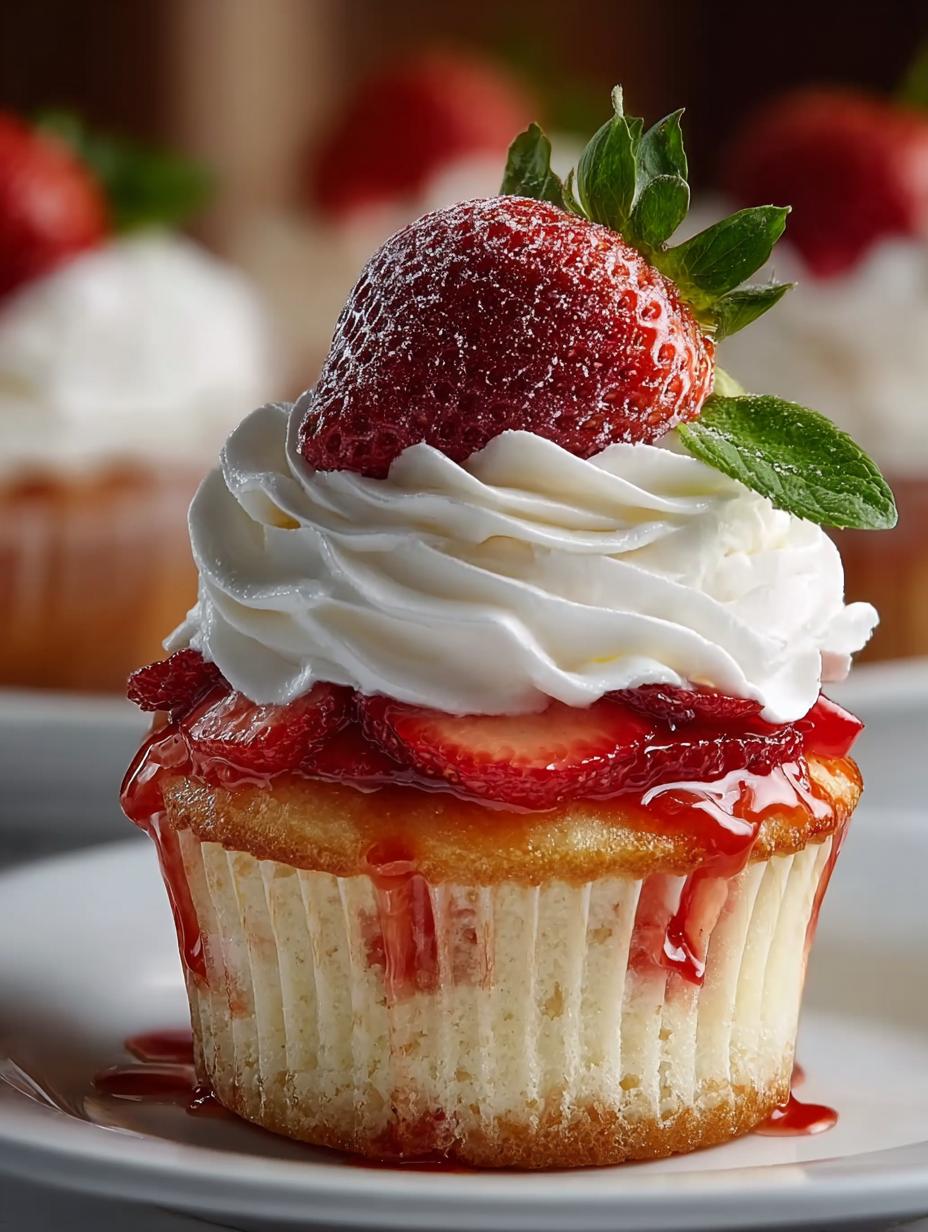 Irresistible Strawberry Shortcake Cupcakes