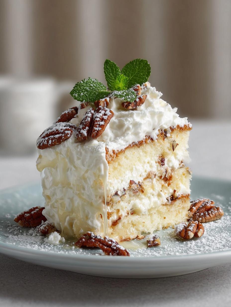 Classic Italian Cream Cake with Cream Cheese Frosting - Italian Cream Cake - additional detail