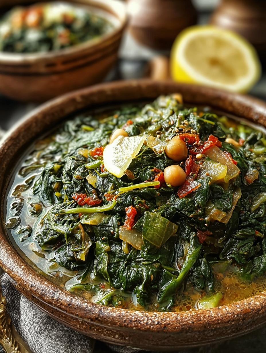 Delicious Lebanese Spinach Stew for Cozy Nights In - Lebanese Spinach Stew - additional detail