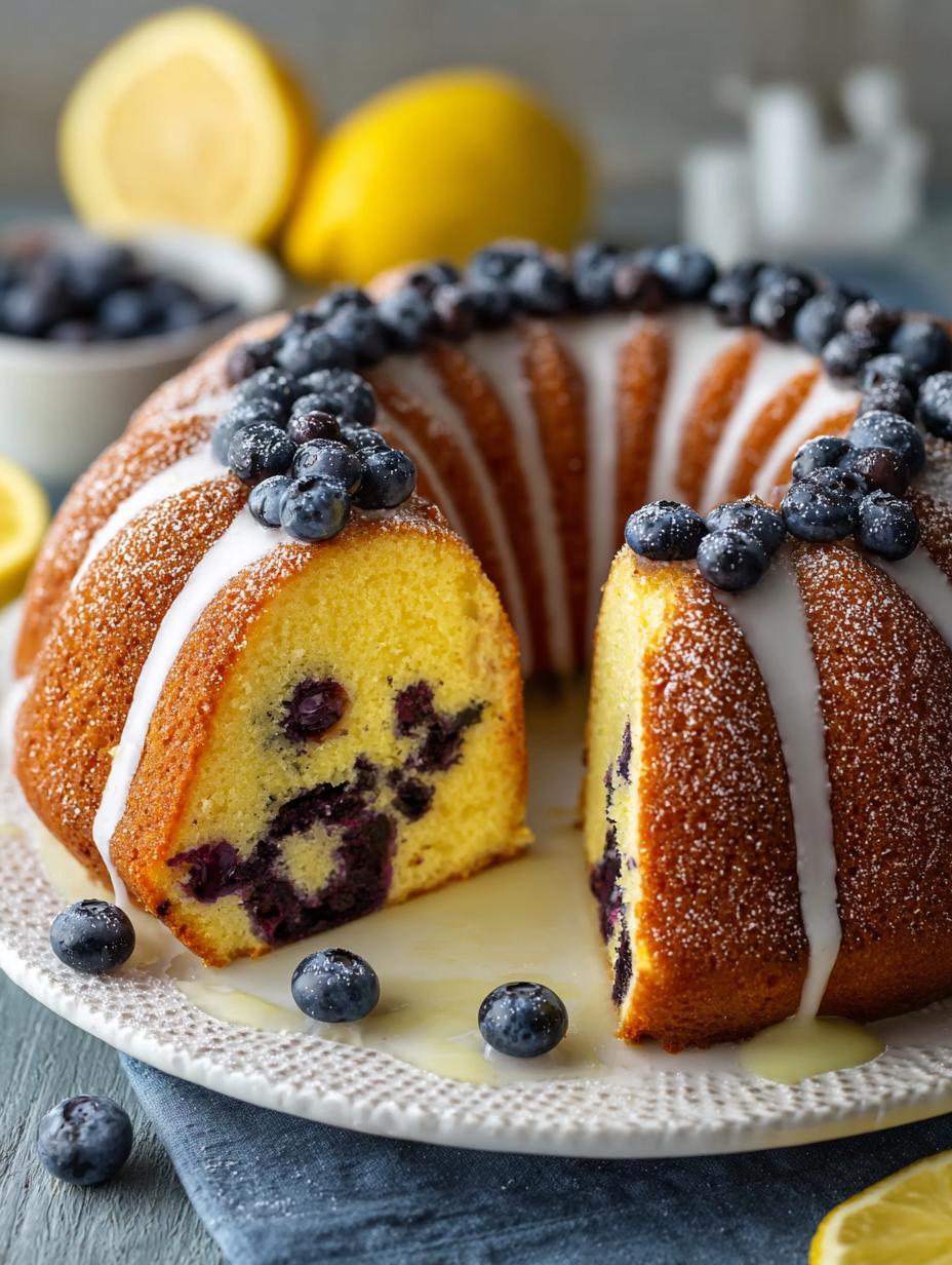Indulge in the Best Lemon Blueberry Bundt Cake Recipe - Lemon Blueberry Bundt Cake - additional detail