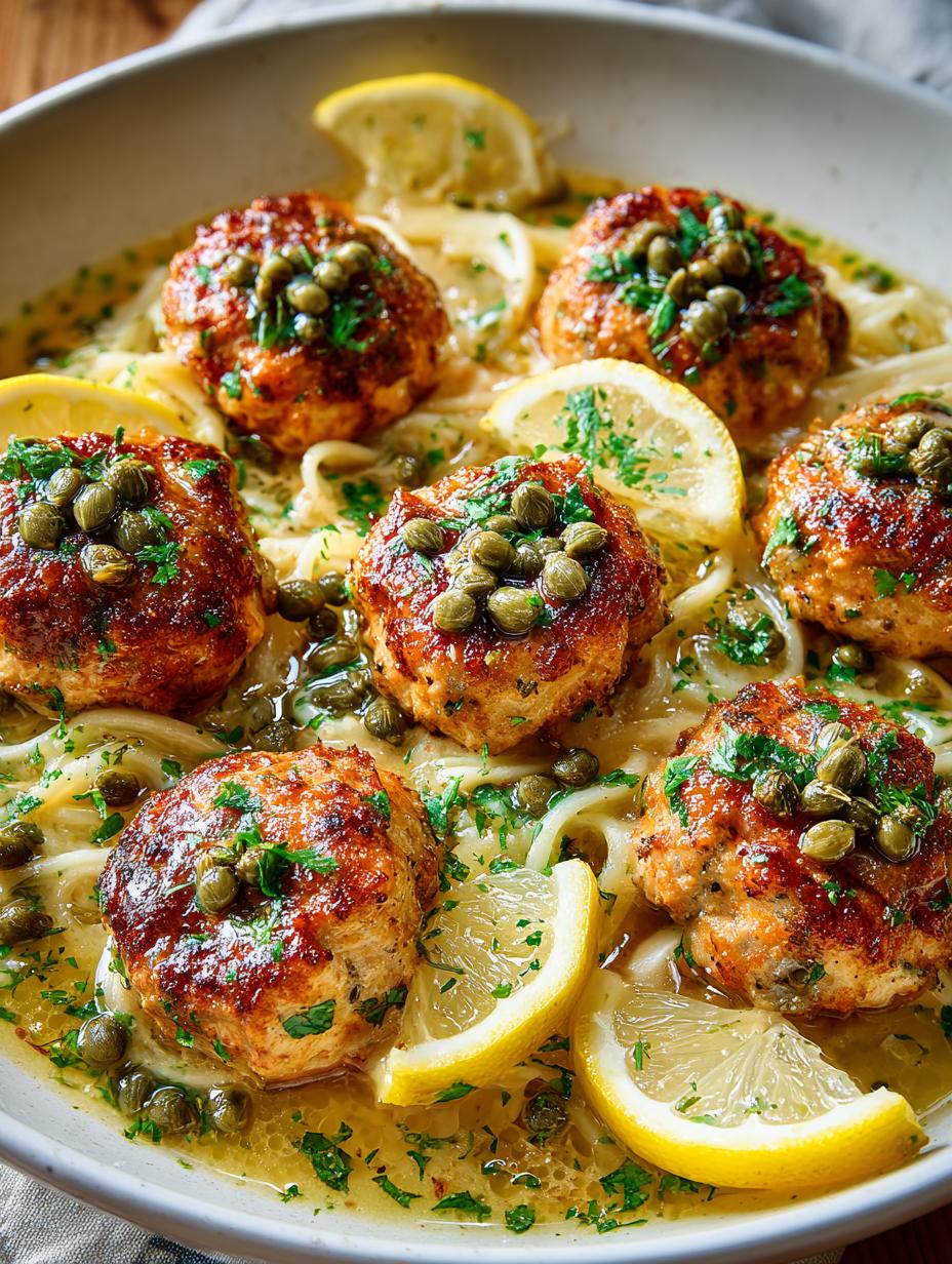 Lemon Chicken Piccata Meatballs: A Zesty Delight 4 Lemon Chicken Piccata Meatballs: A Zesty Delight - Lemon Chicken Piccata Meatballs - main visual representation