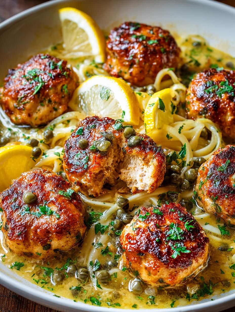 Lemon Chicken Piccata Meatballs