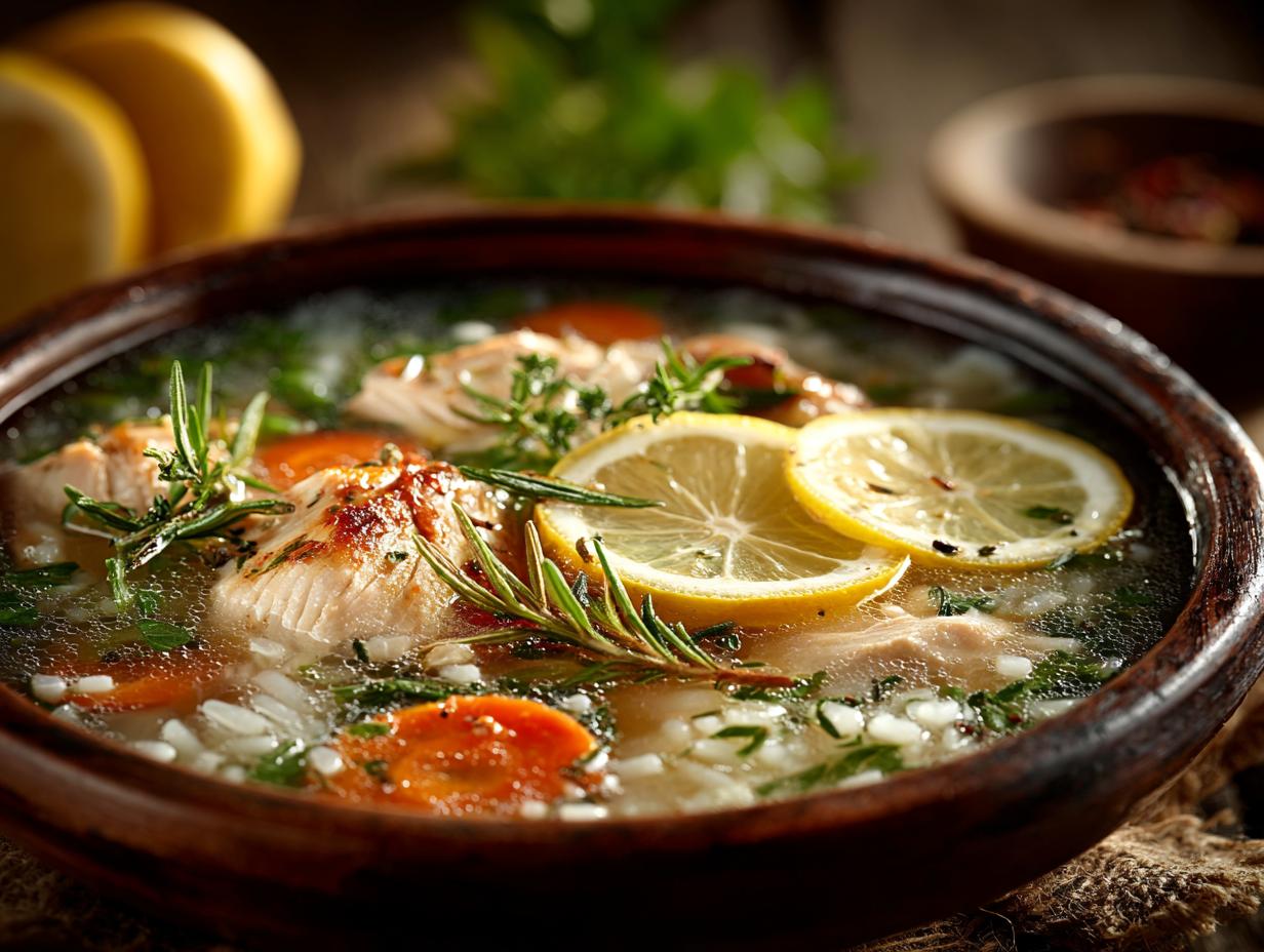 Lemon Chicken Rice Soup: A Zesty Comfort Dish 4 Lemon Chicken Rice Soup: A Zesty Comfort Dish - Lemon Chicken Rice Soup - main visual representation