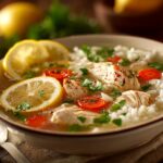 Lemon Chicken Rice Soup