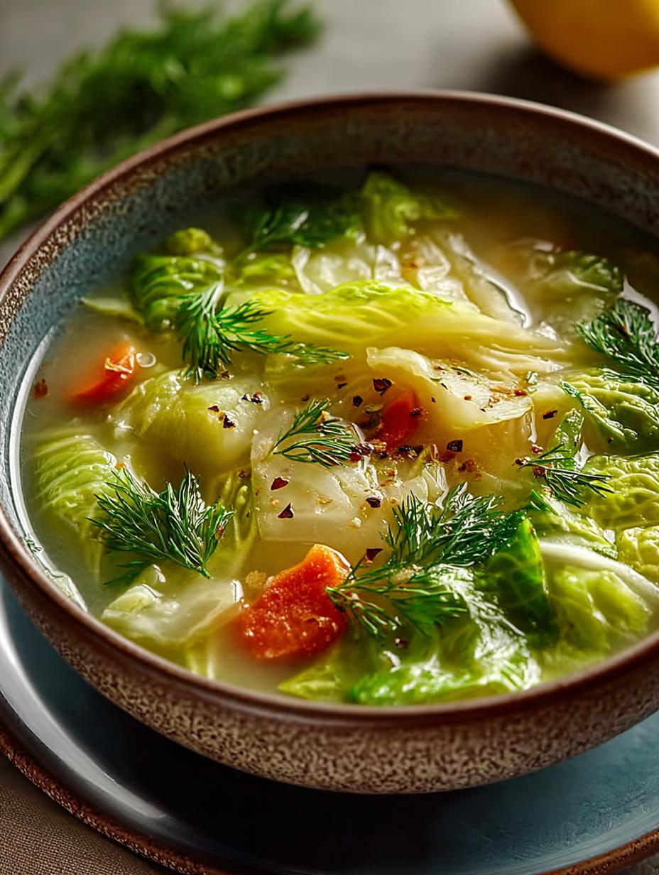 Lemon Dill Cabbage Soup: 30-Minute Comfort Food Delight 4 Lemon Dill Cabbage Soup: 30-Minute Comfort Food Delight - Lemon Dill Cabbage Soup - main visual representation