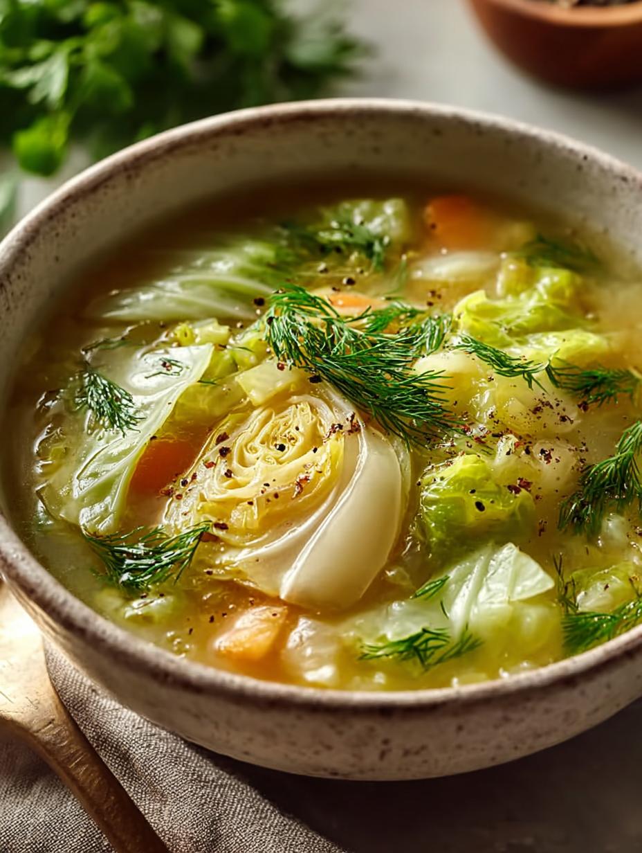 Lemon Dill Cabbage Soup