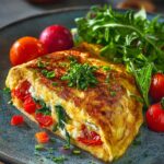 Loaded Veggie Cheese Omlete