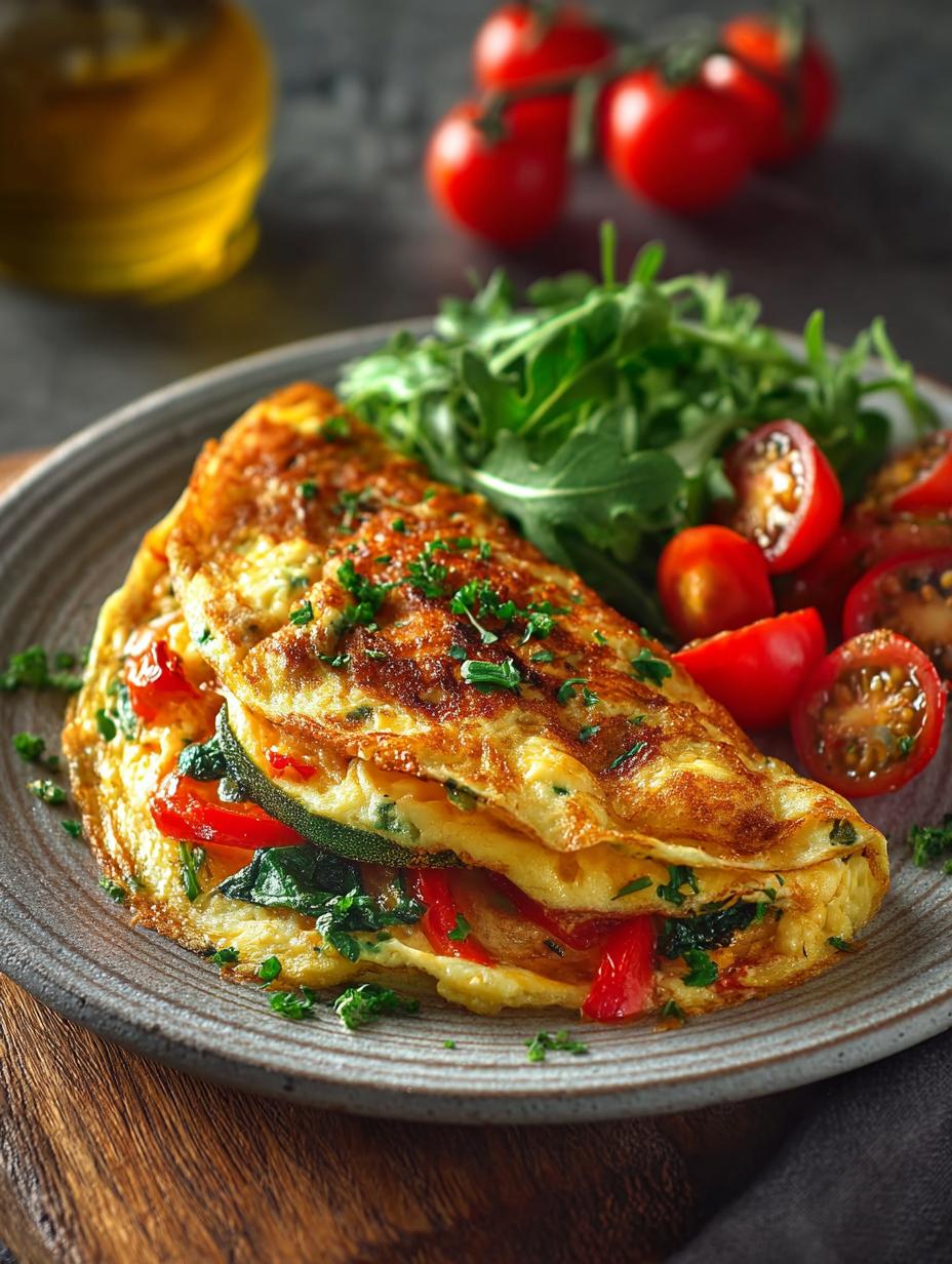 Loaded Veggie Cheese Omelette: 5 Steps to Deliciousness - Loaded Veggie Cheese Omlete - additional detail
