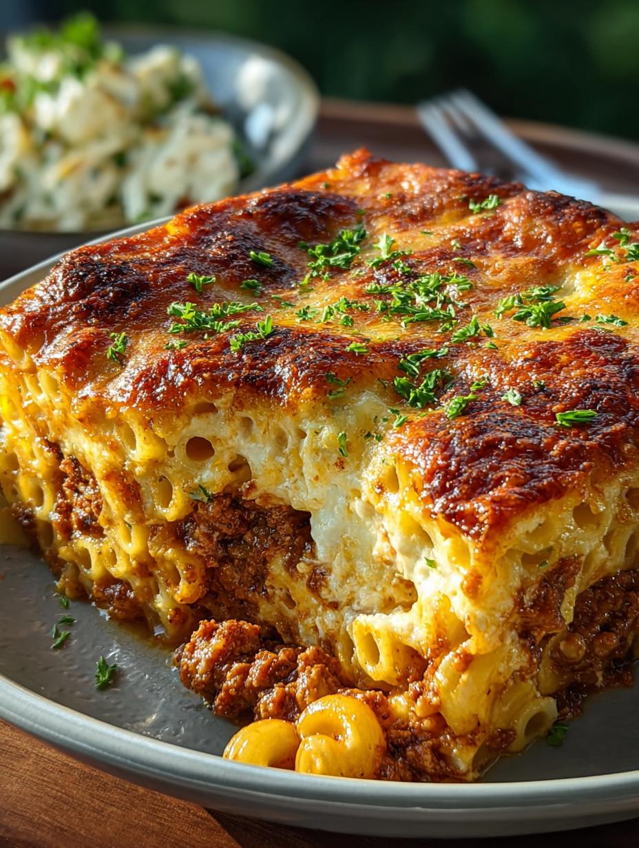 Mac Cheese Lasagna: 6 Comforting Layers of Cheesy Goodness 4 Mac Cheese Lasagna: 6 Comforting Layers of Cheesy Goodness - Mac Cheese Lasagna - main visual representation