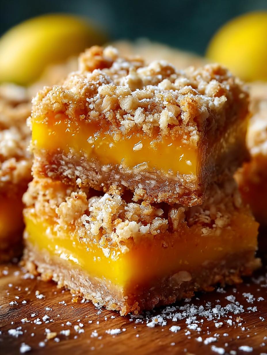 Mango Oatmeal Crumble Bars