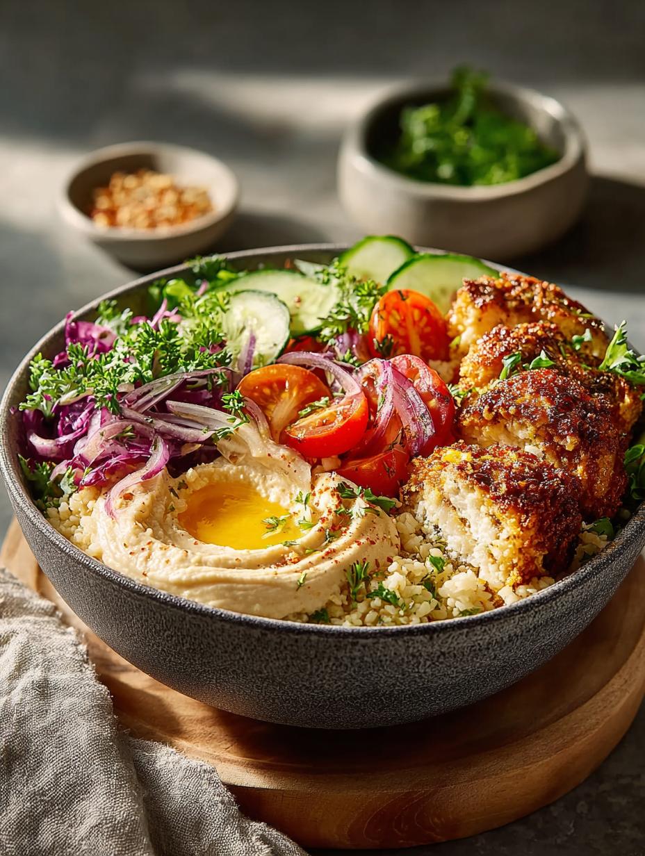Mediterranean Bowl with Hummus: 5 Wholesome Flavors - Mediterranean Bowl with Hummus - additional detail