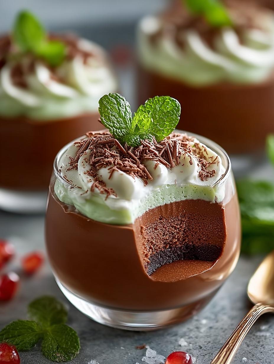Mint Chocolate Mousse Cups: 4 Silky Smooth Delights 4 Mint Chocolate Mousse Cups: 4 Silky Smooth Delights - Mint Chocolate Mousse Cups - main visual representation