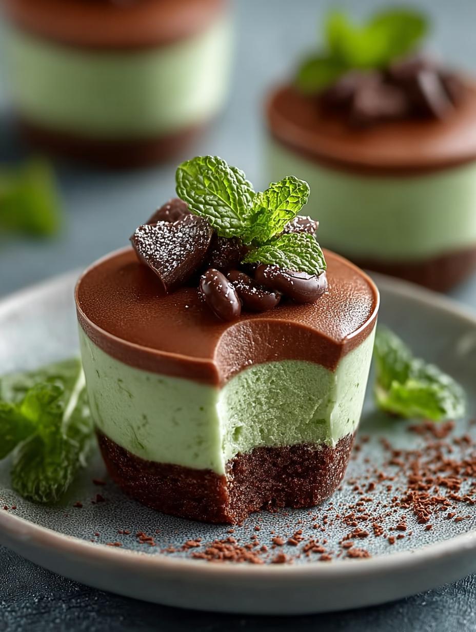 Mint Chocolate Mousse Cups