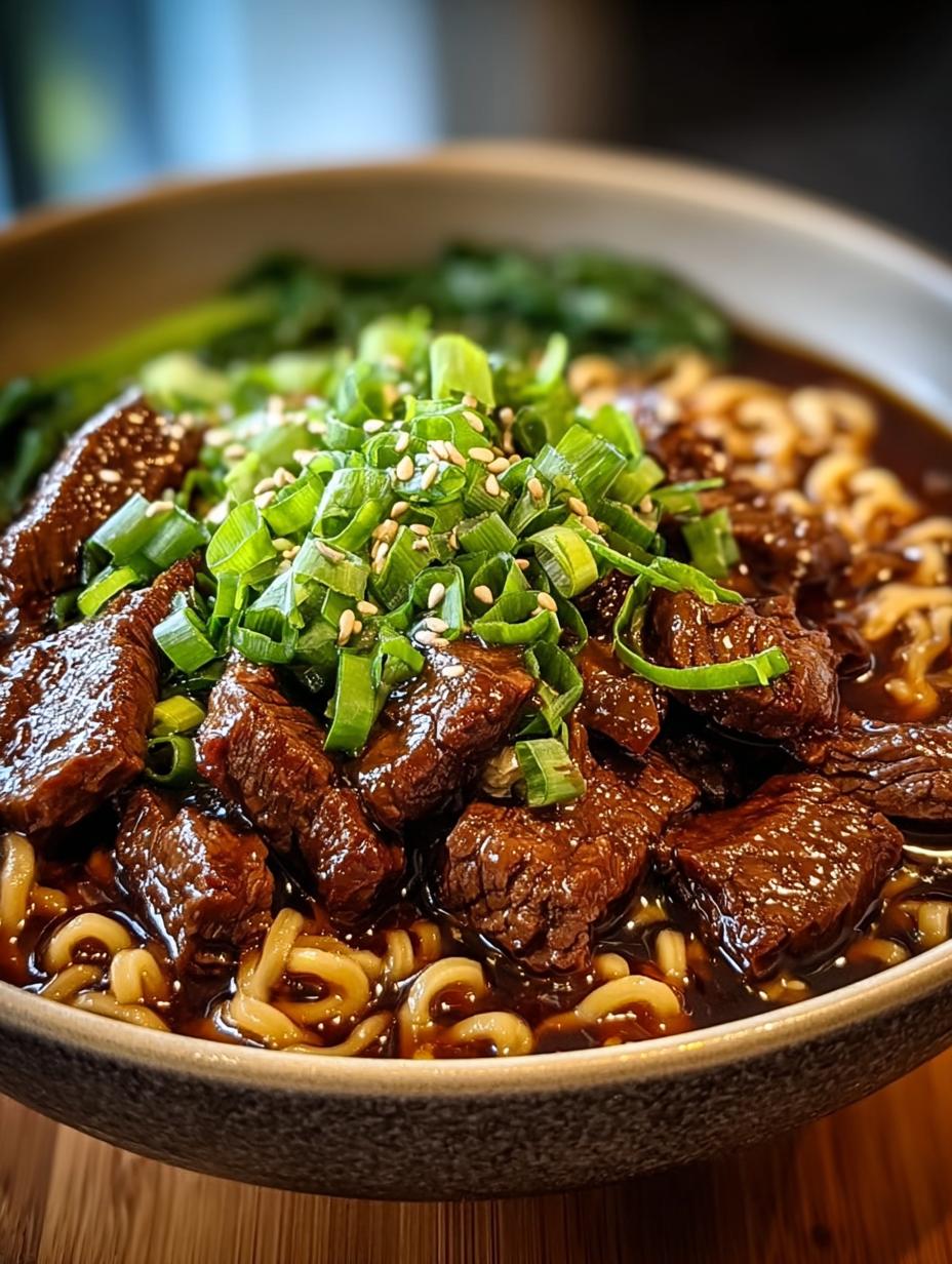 Mongolian Beef Ramen: 30-Minute Savory Delight 4 Mongolian Beef Ramen: 30-Minute Savory Delight - Mongolian Beef Ramen - main visual representation