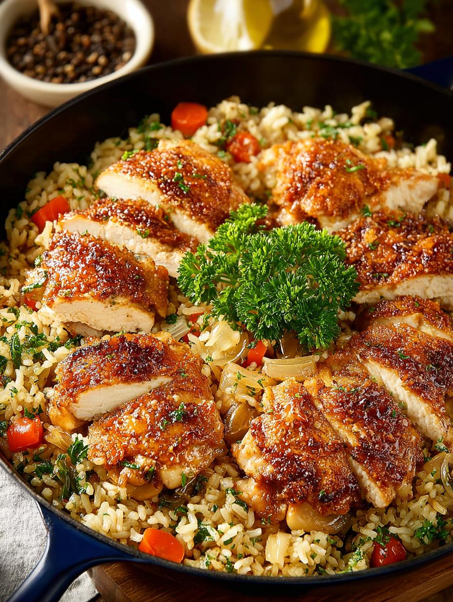 One Pan Chicken Rice