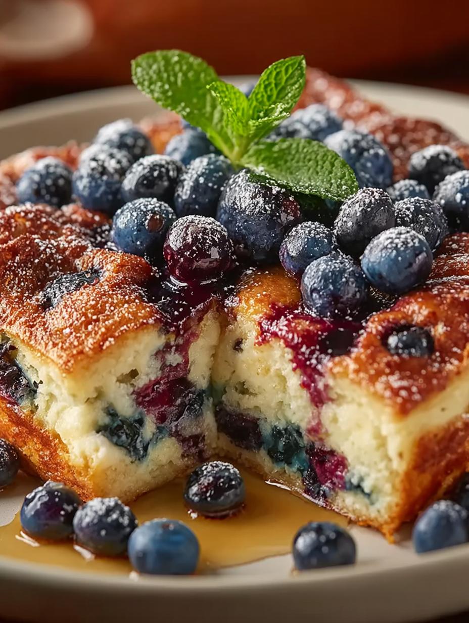 Irresistible Overnight Blueberry Pancake Casserole Recipe - Overnight Blueberry Pancake Casserole - main visual representation