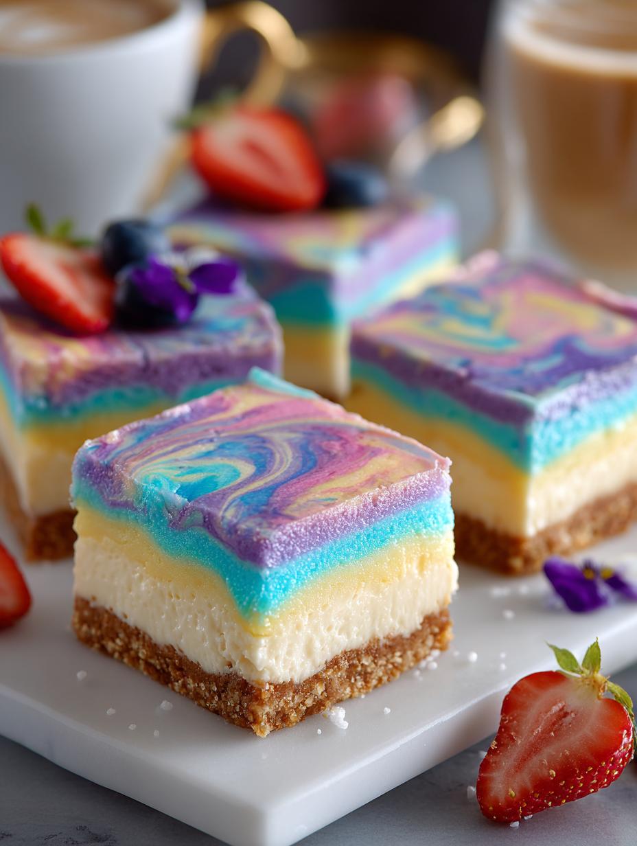 Pastel Swirl Cheesecake Bars: 5 Delicious Steps to Perfection 4 Pastel Swirl Cheesecake Bars: 5 Delicious Steps to Perfection - Pastel Swirl Cheesecake Bars - additional detail