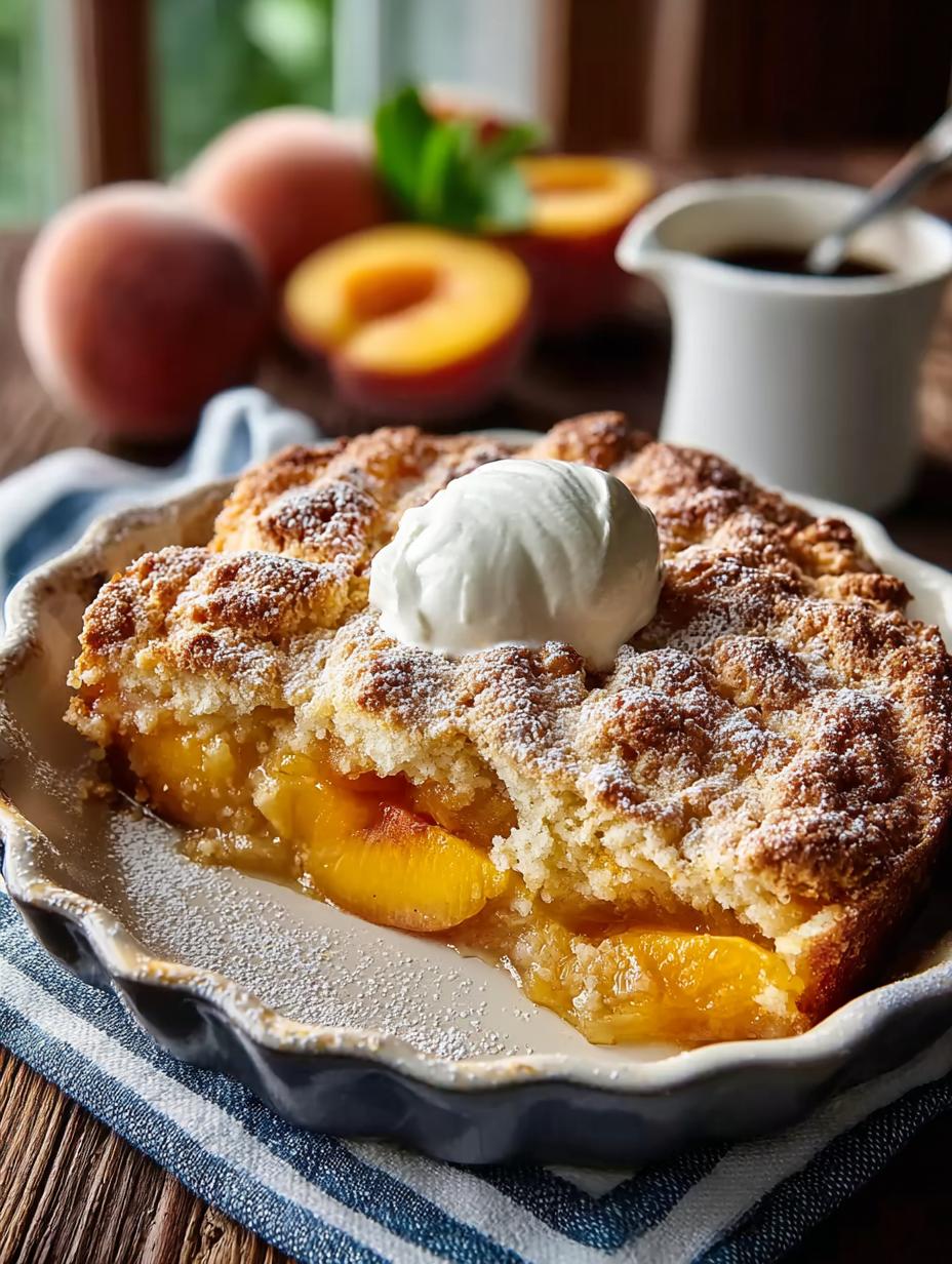 Easy Peach Cobbler Recipe: The Best Comfort Dessert Ever 4 Easy Peach Cobbler Recipe: The Best Comfort Dessert Ever - Peach Cobbler - main visual representation