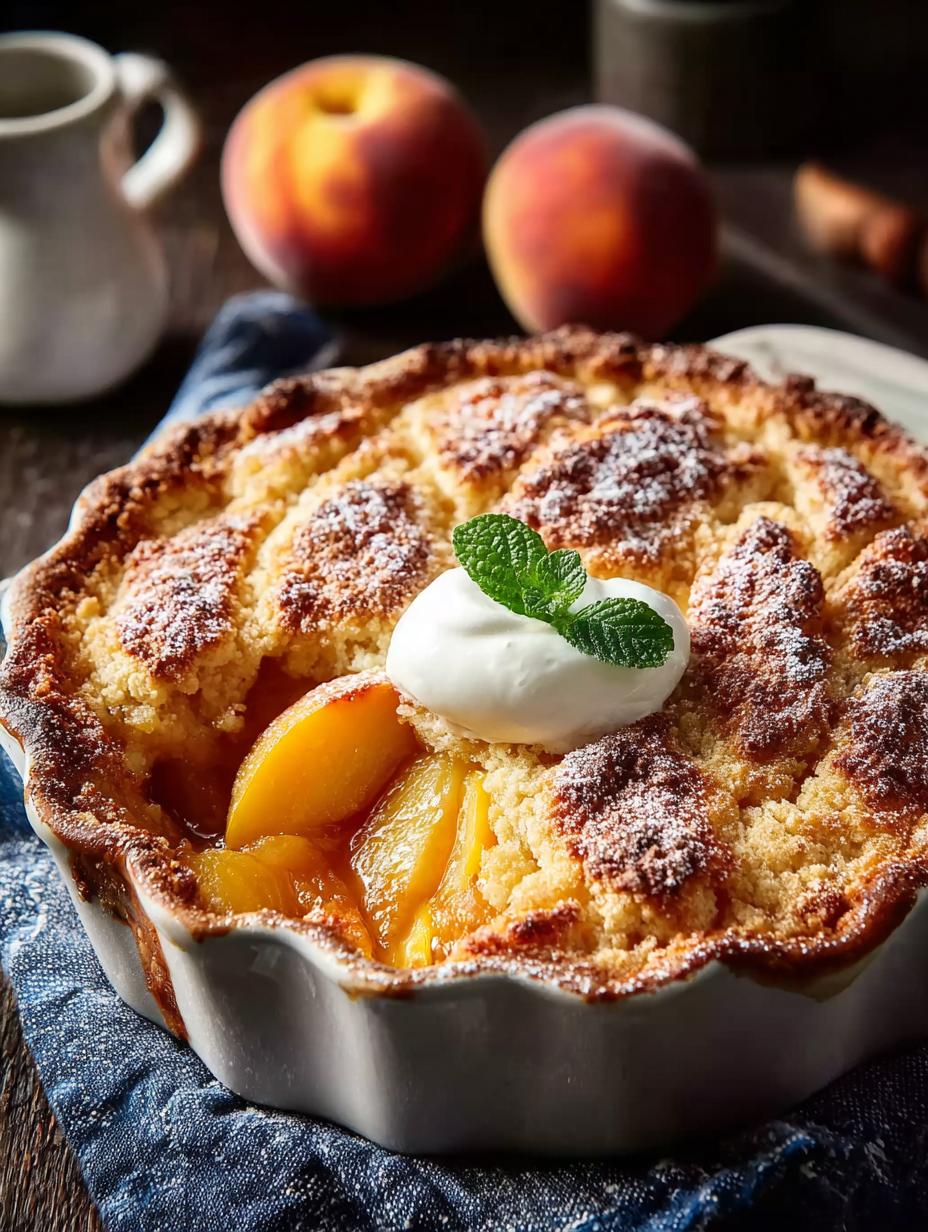 Easy Peach Cobbler Recipe: The Best Comfort Dessert Ever 5 Easy Peach Cobbler Recipe: The Best Comfort Dessert Ever - Peach Cobbler - additional detail