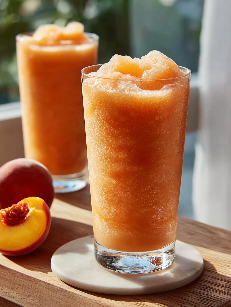 Peach Slurpee Icy Summer Delight 5 Minute Recipe Recipes Molly