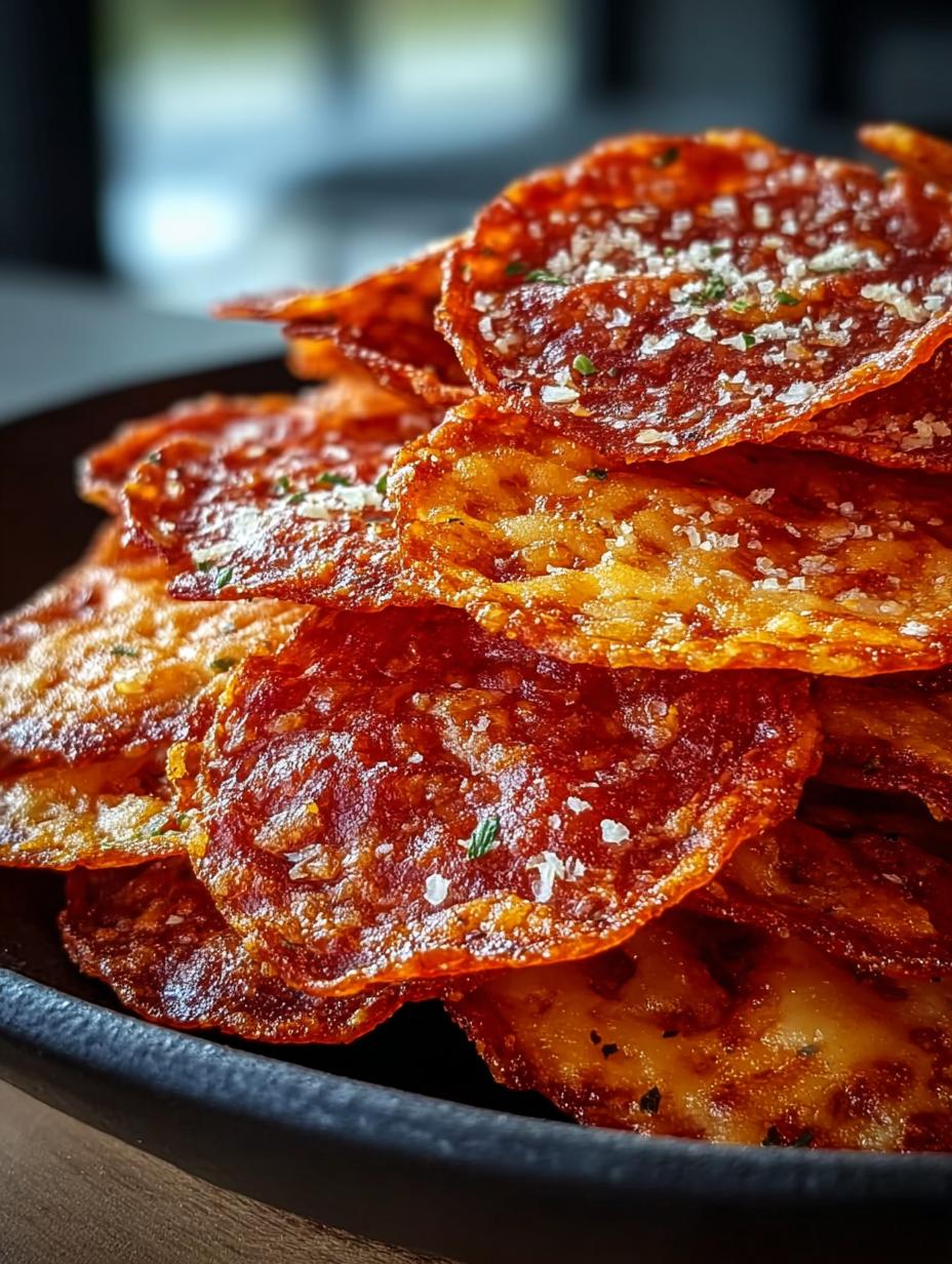Pepperoni Cheese Crisps
