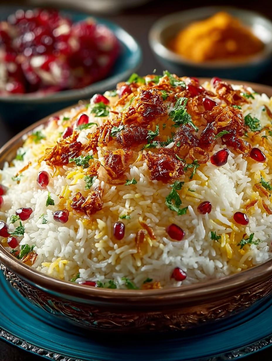 Delicious Persian Jeweled Rice Recipe with Nuts and Fruits - Persian Jeweled Rice - additional detail