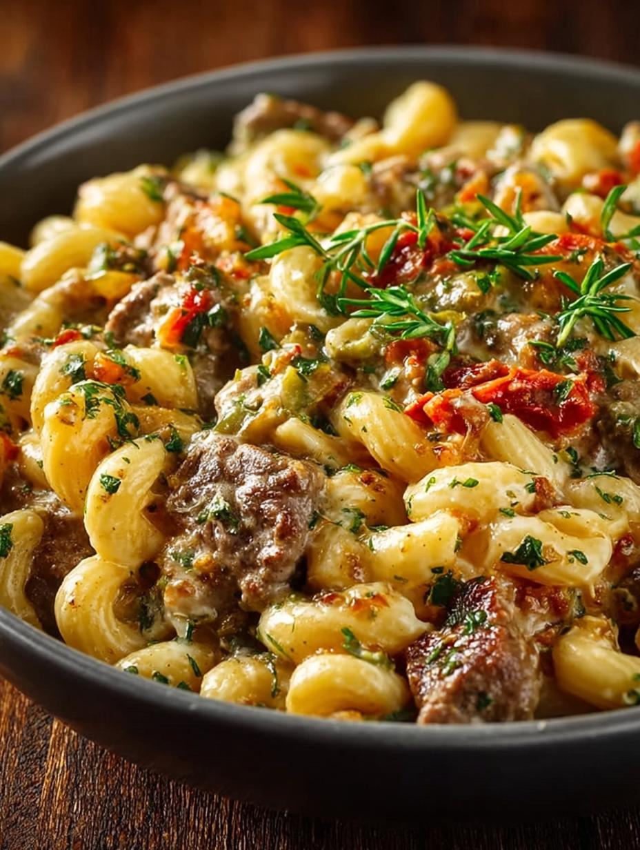 Creamy Philly Cheesesteak Pasta: A 30-Minute Delight - Philly Cheesesteak Pasta - main visual representation