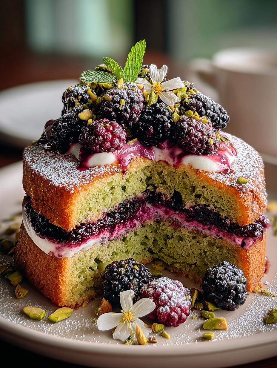 Pistachio Blackberry Olive Oil Cake: A Decadent Delight - Pistachio Blackberry Olive Oil - main visual representation