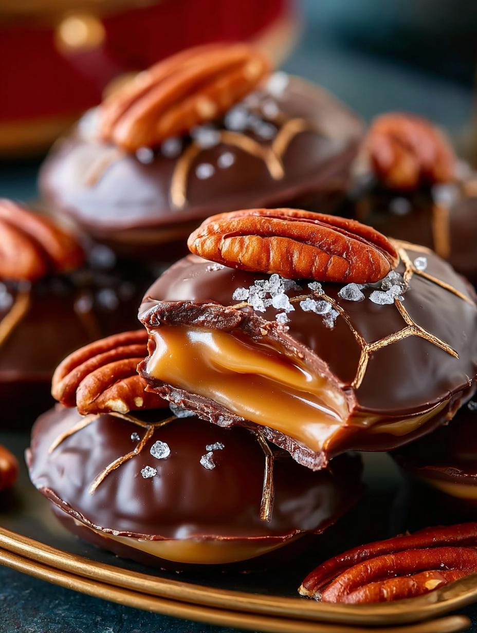 Pretzel Turtles with Caramel