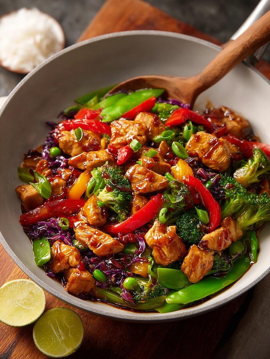 Rainbow Chicken Stir Fry