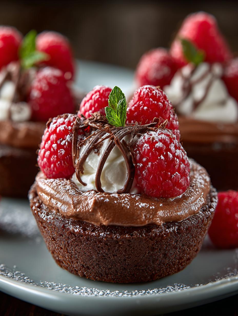 Raspberry Chocolate Mousse Cups