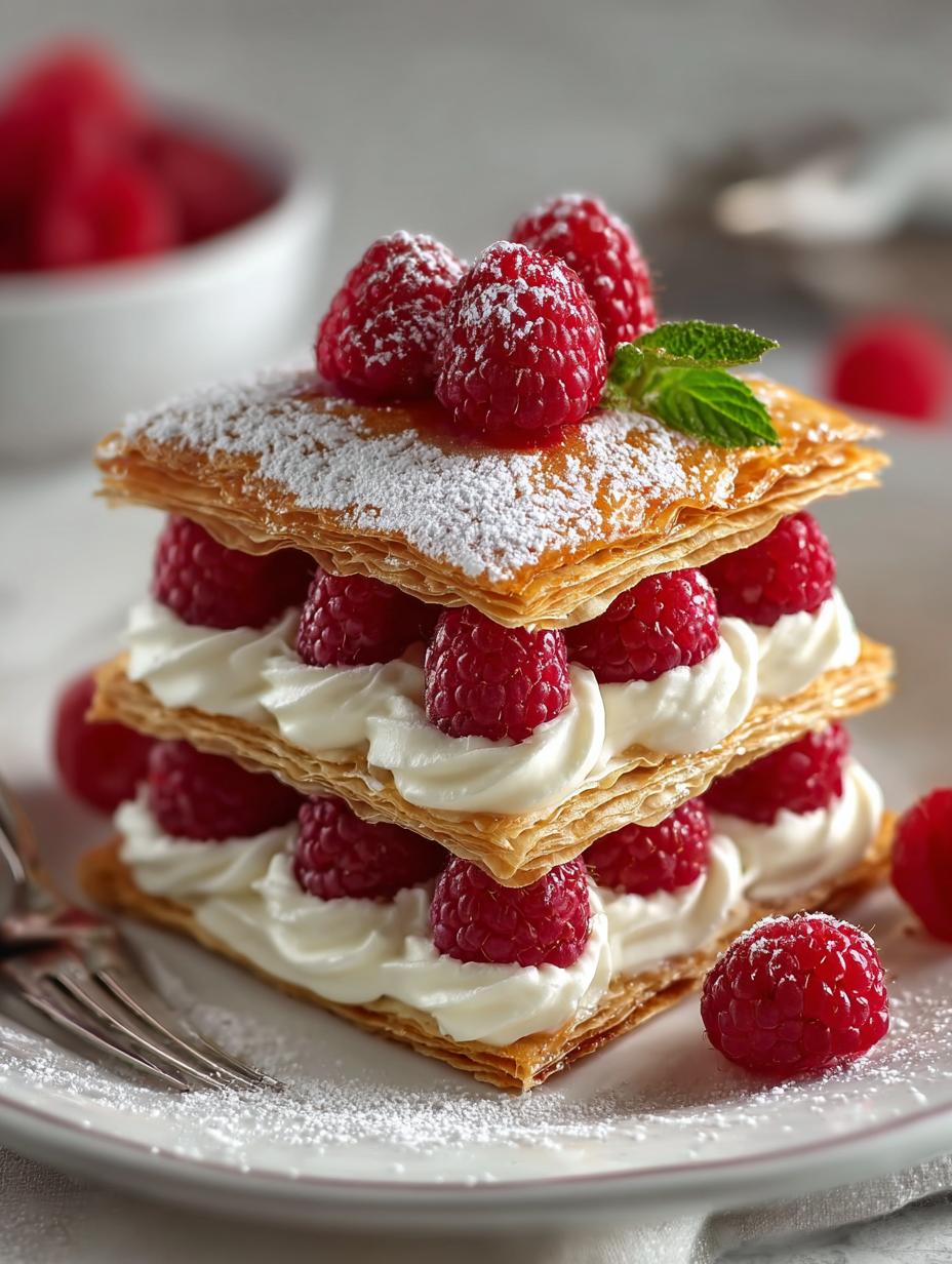 Raspberry Cream Napoleons