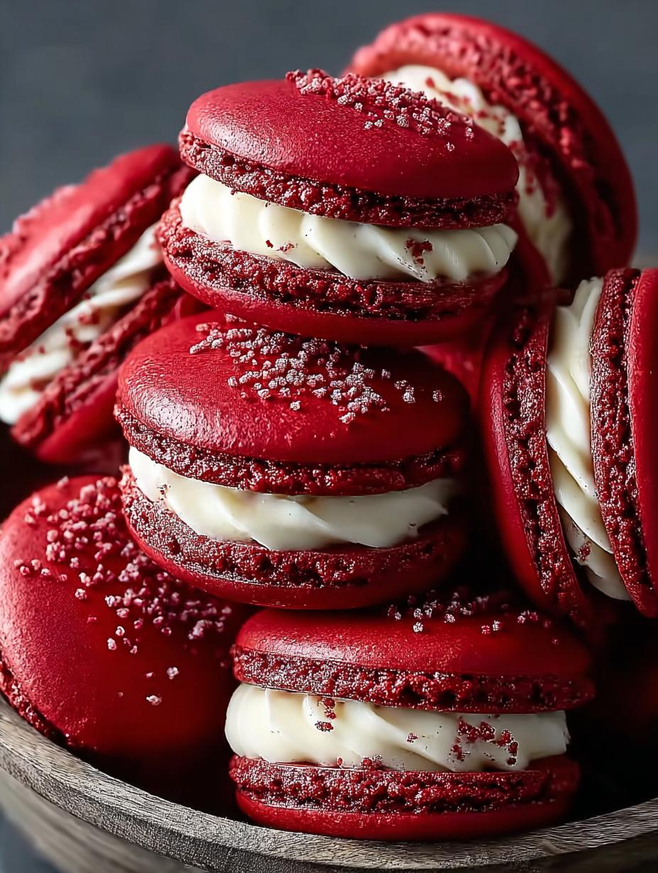 Red Velvet Macarons